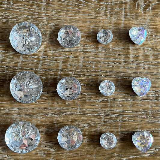 Crystal Look Buttons 4 sizes