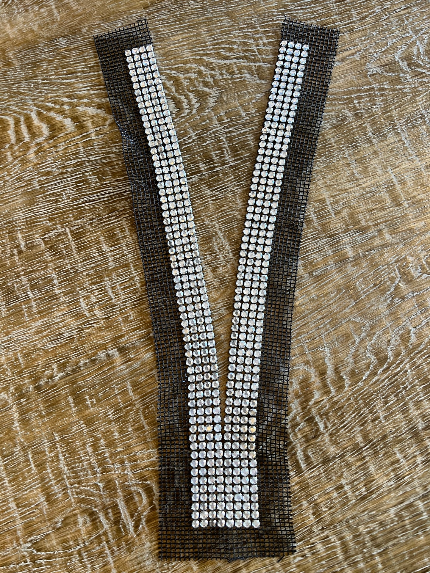 Diamanté Chainmail on Mesh Trim