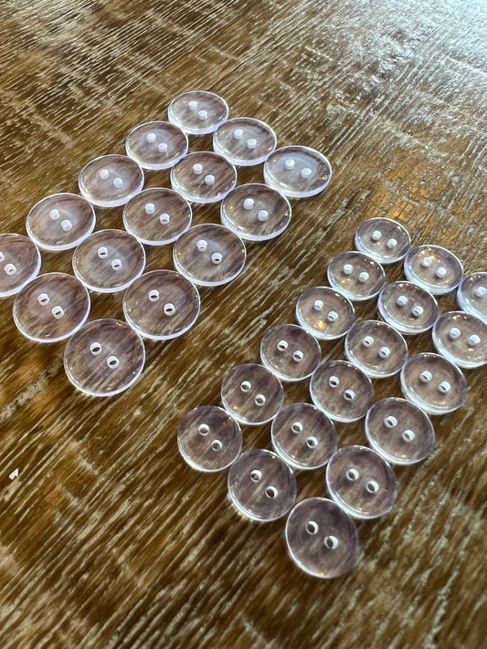 Transparent Two Hole Button 2 sizes