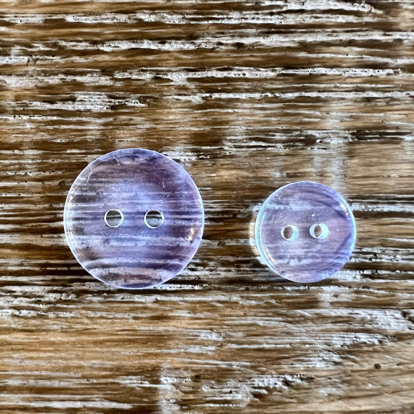 Transparent Two Hole Button 2 sizes
