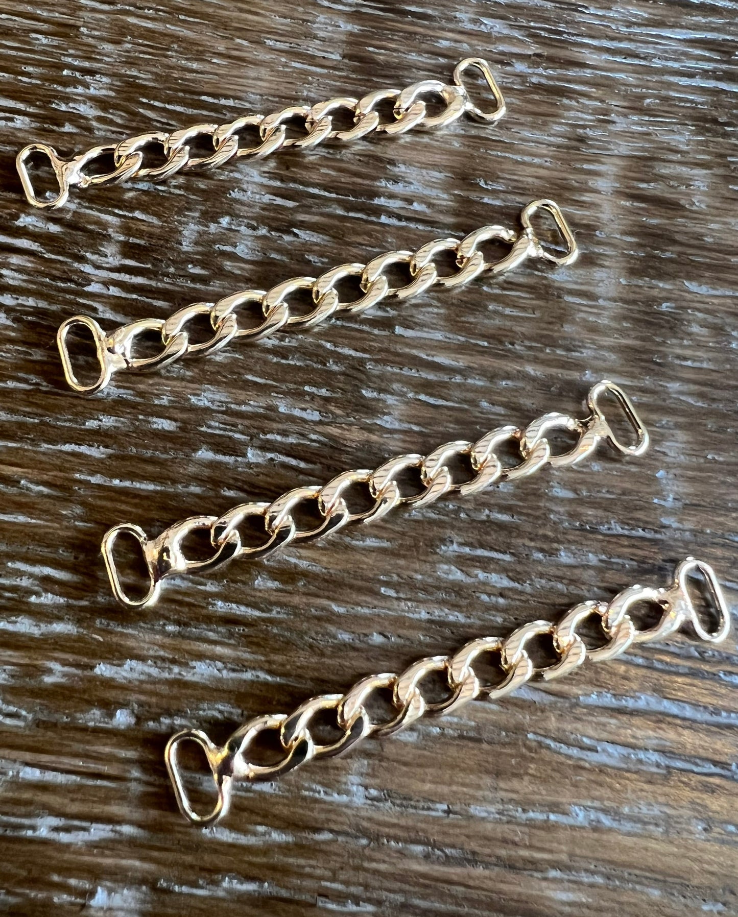 Metal Gold Sew On Coat Hanger Chain Loops