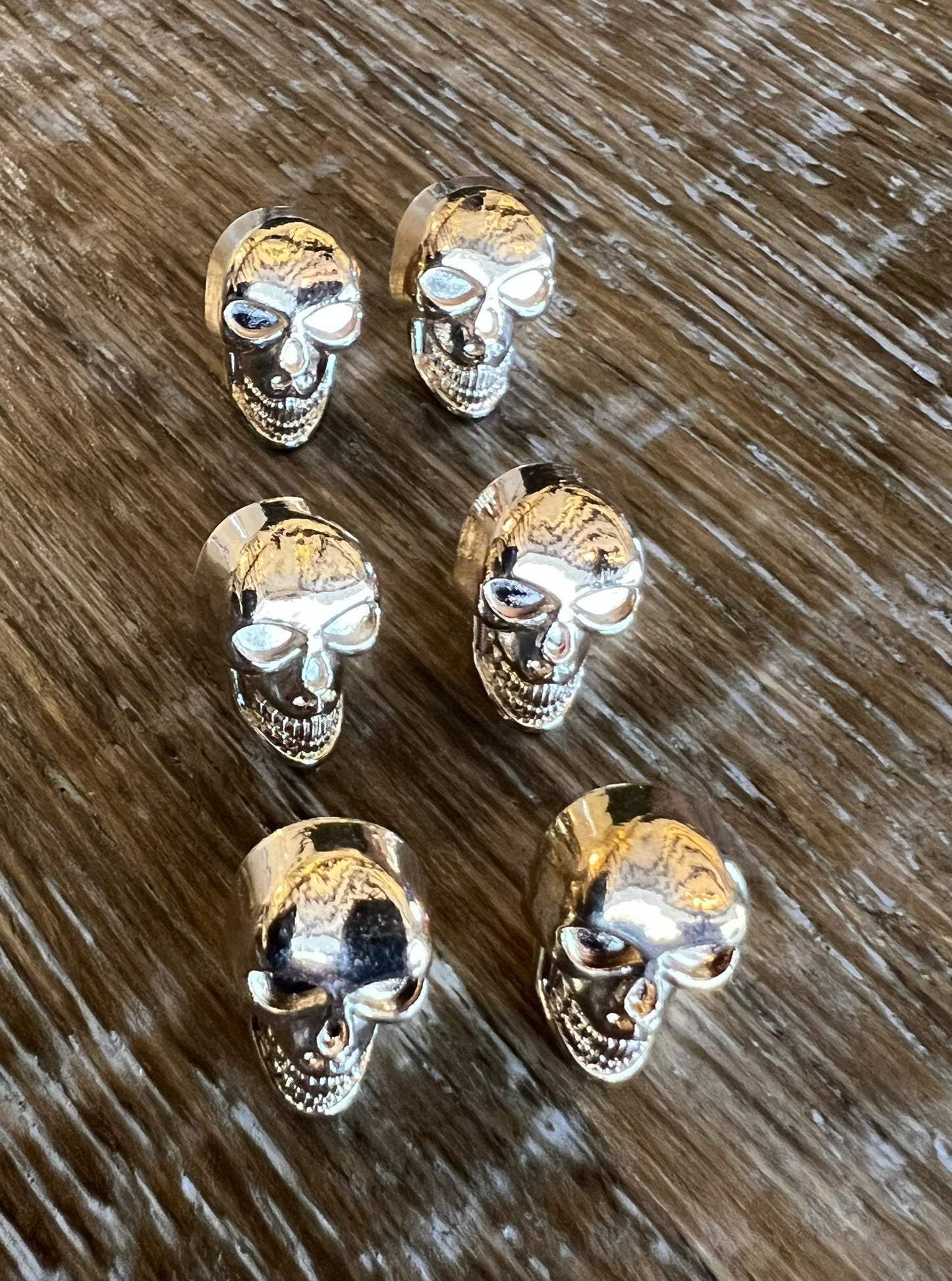 Gold Skull Metal Button