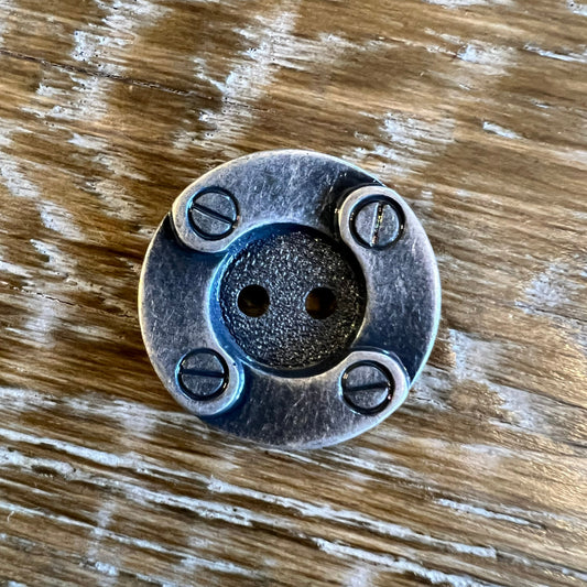 25mm Gunmetal Screw Effect Button (40L)