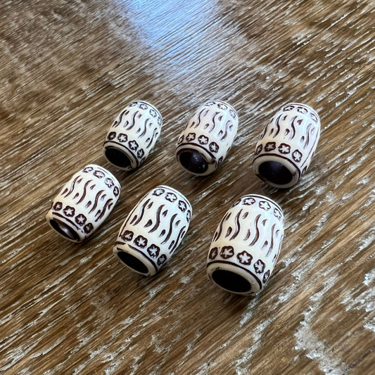 Tribal Design Barrel Bead