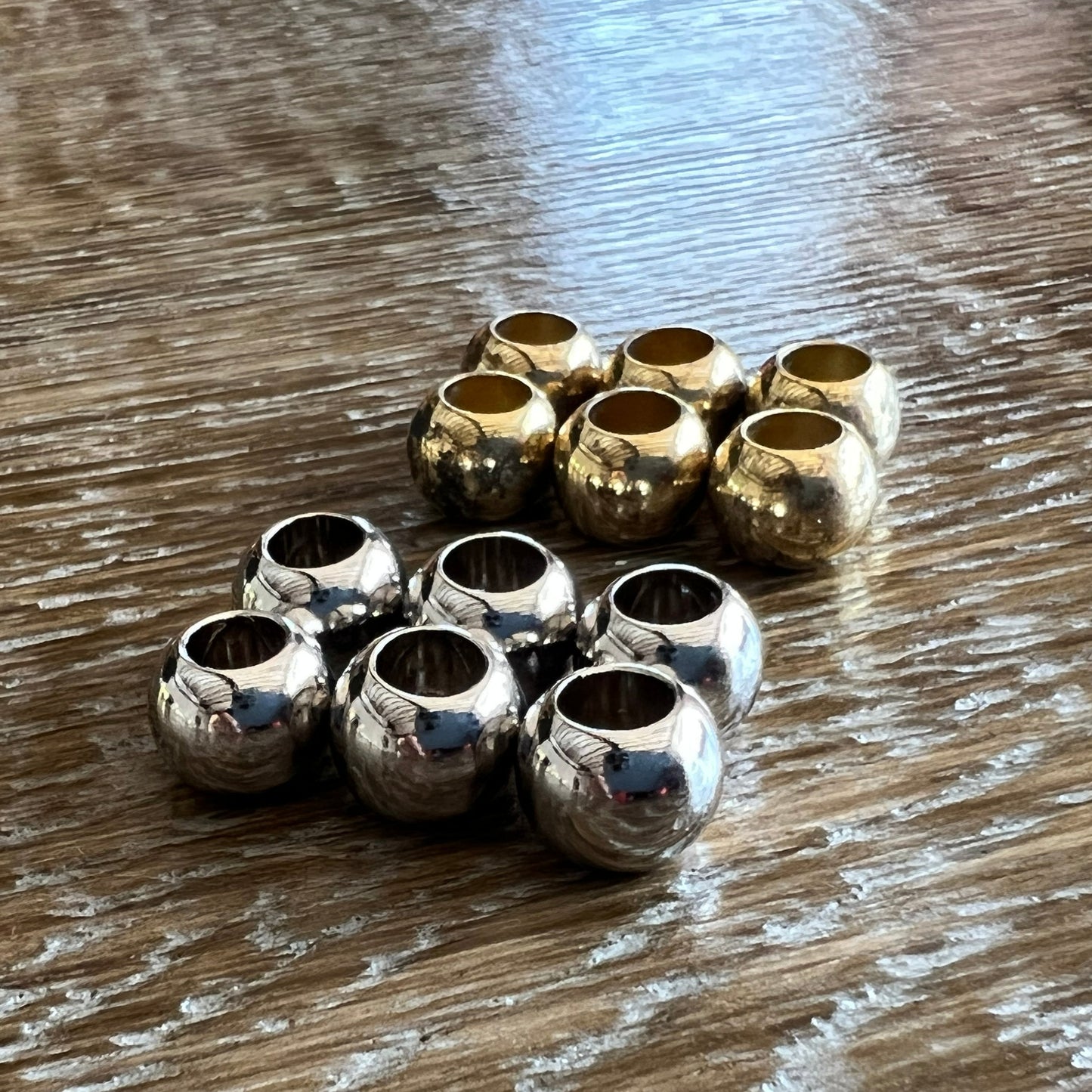 9mm Metallic Beads