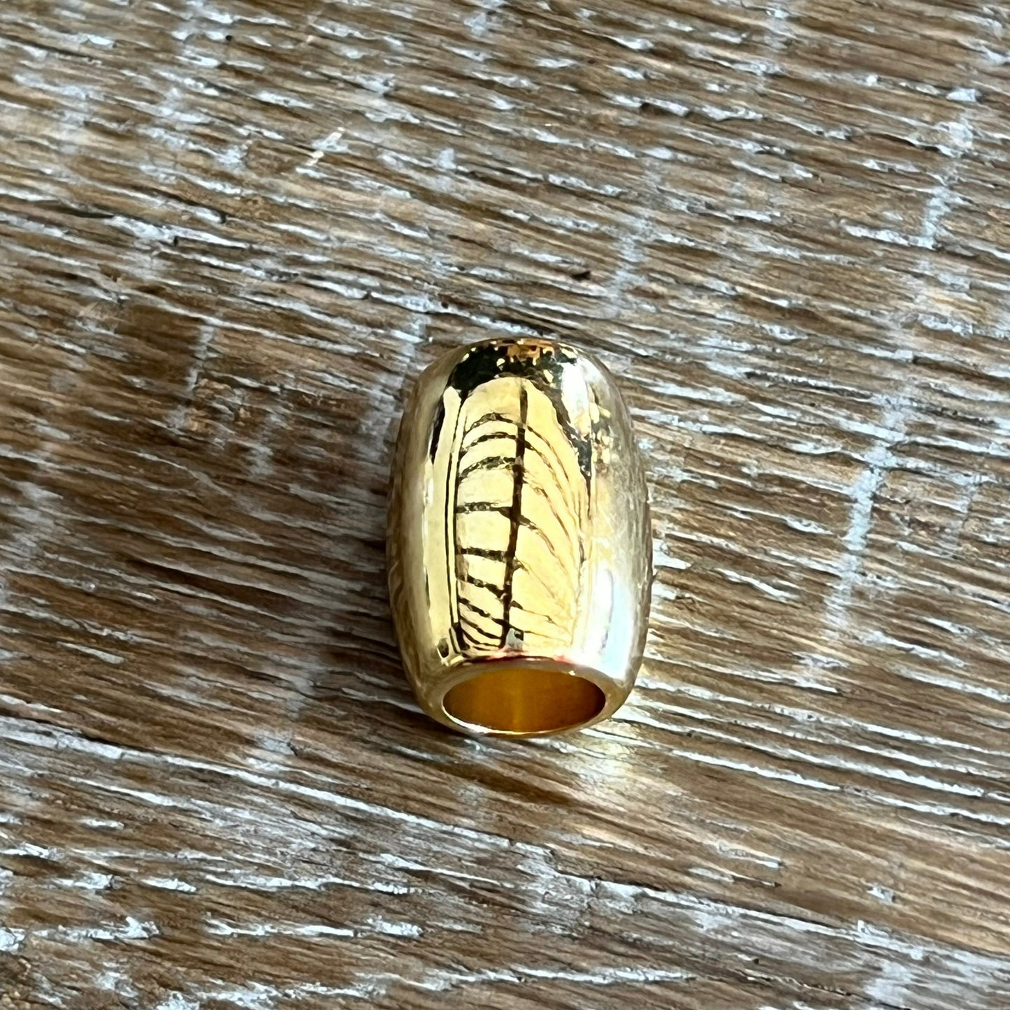 24mm Gold Barrel Bead