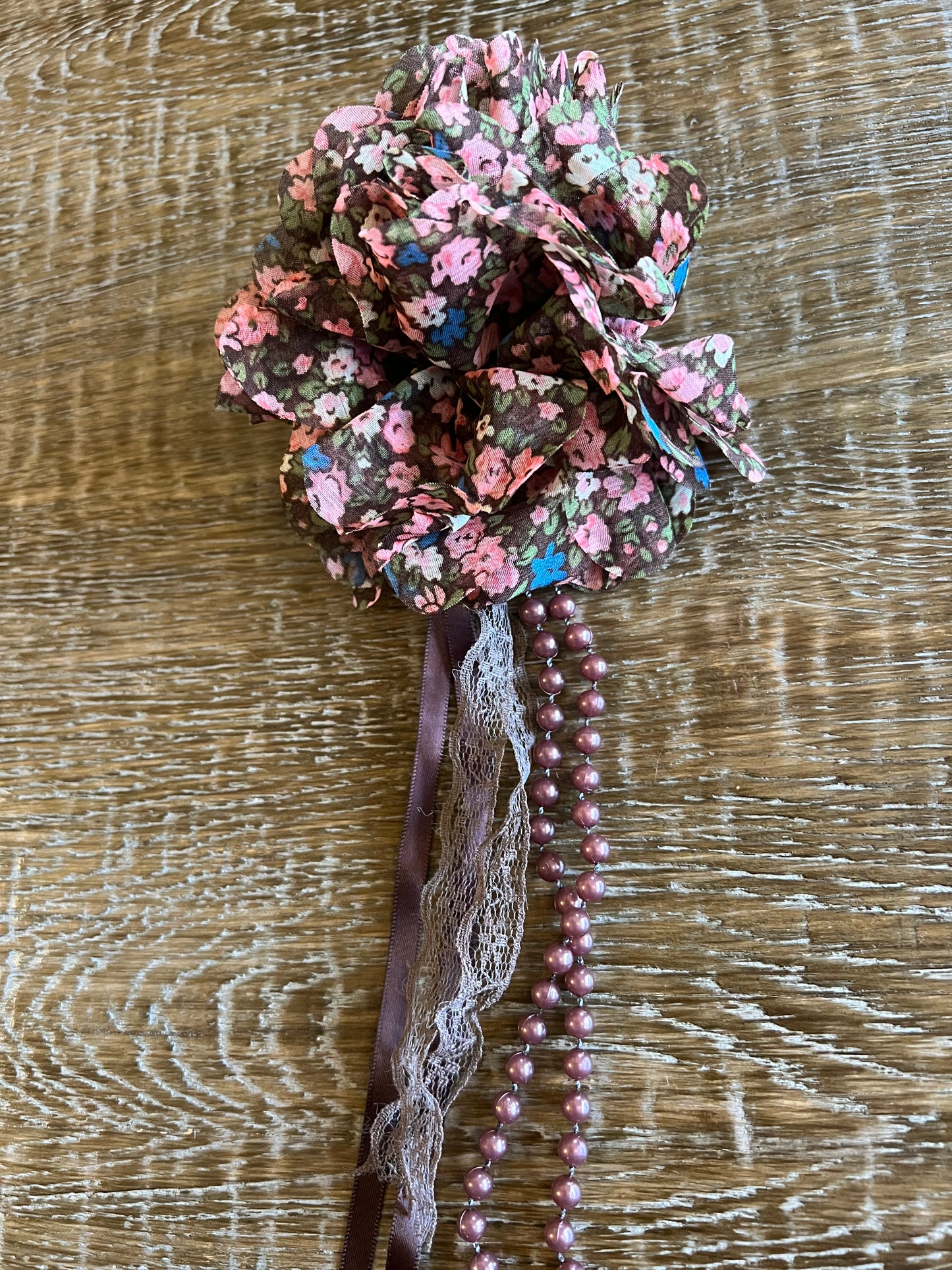 Floral Organza Corsage Brooch