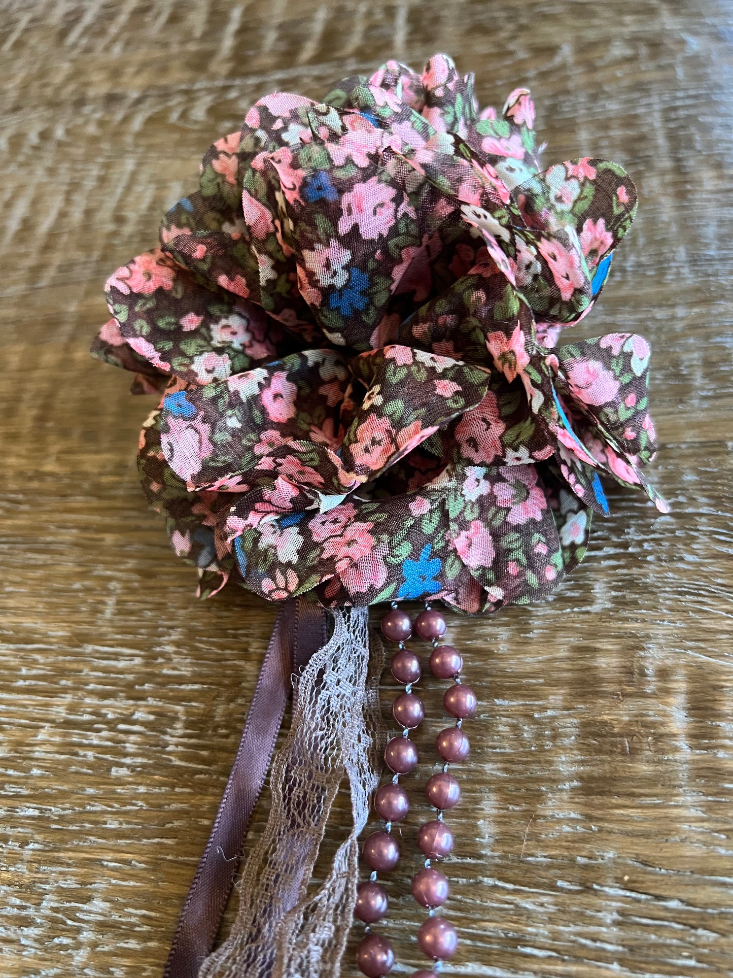 Floral Organza Corsage Brooch