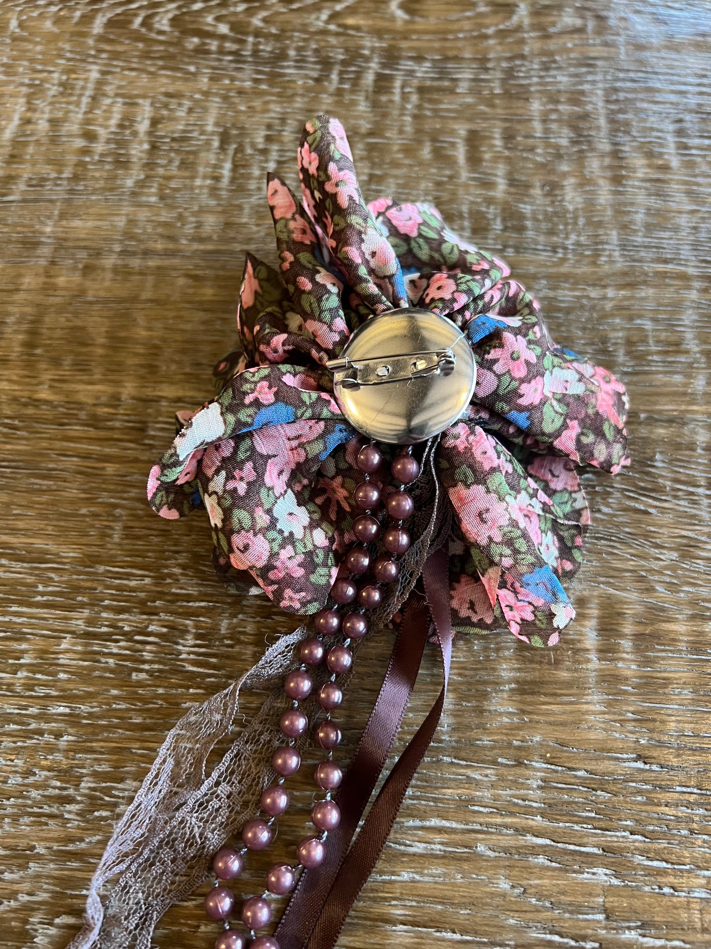 Floral Organza Corsage Brooch