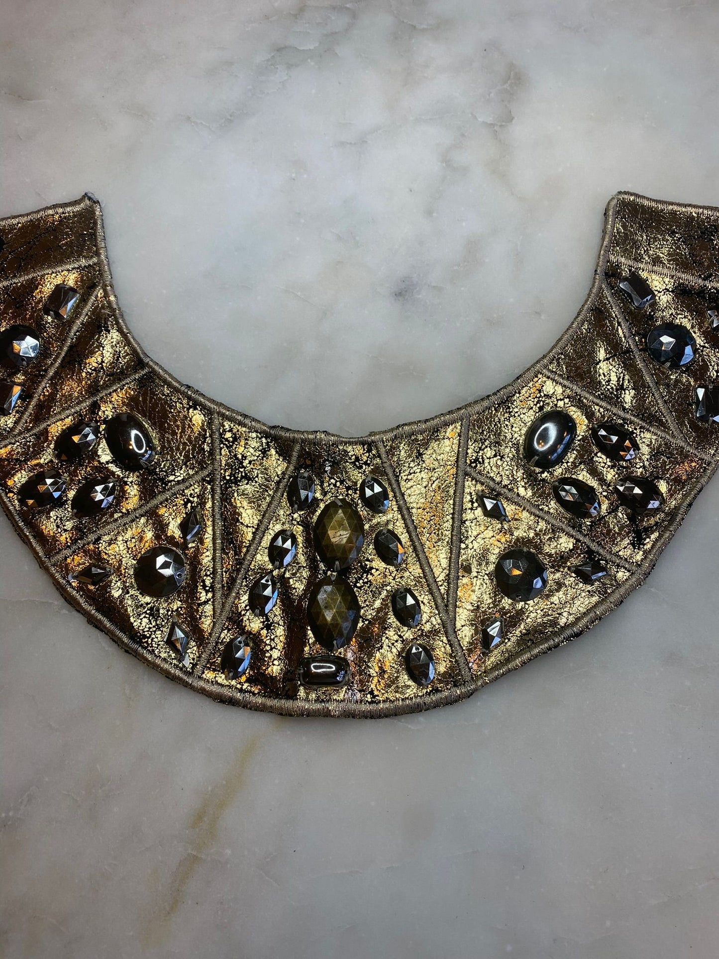 Gold Jewel Neck Trim