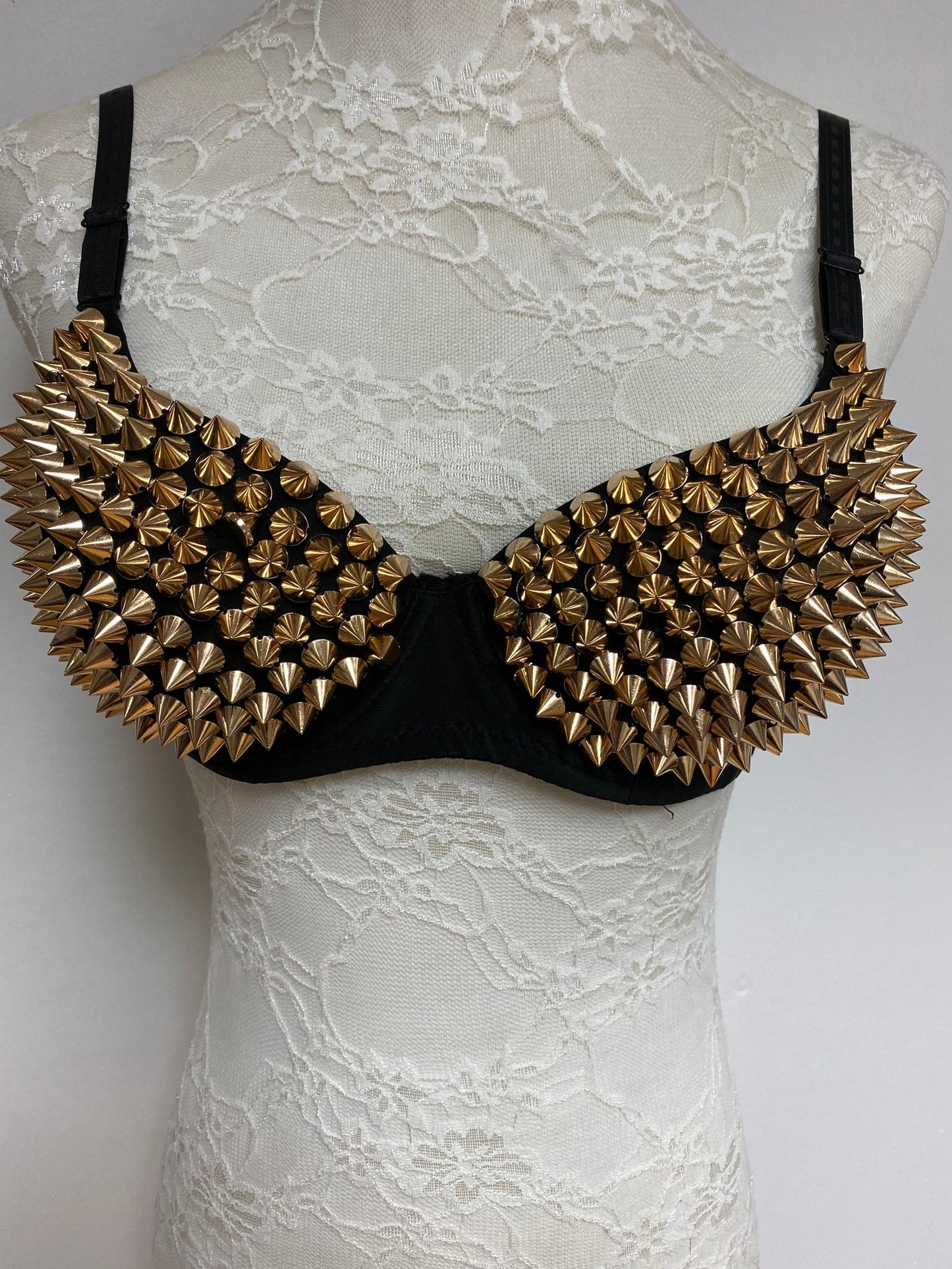 Size 32 Studded Bra Gold