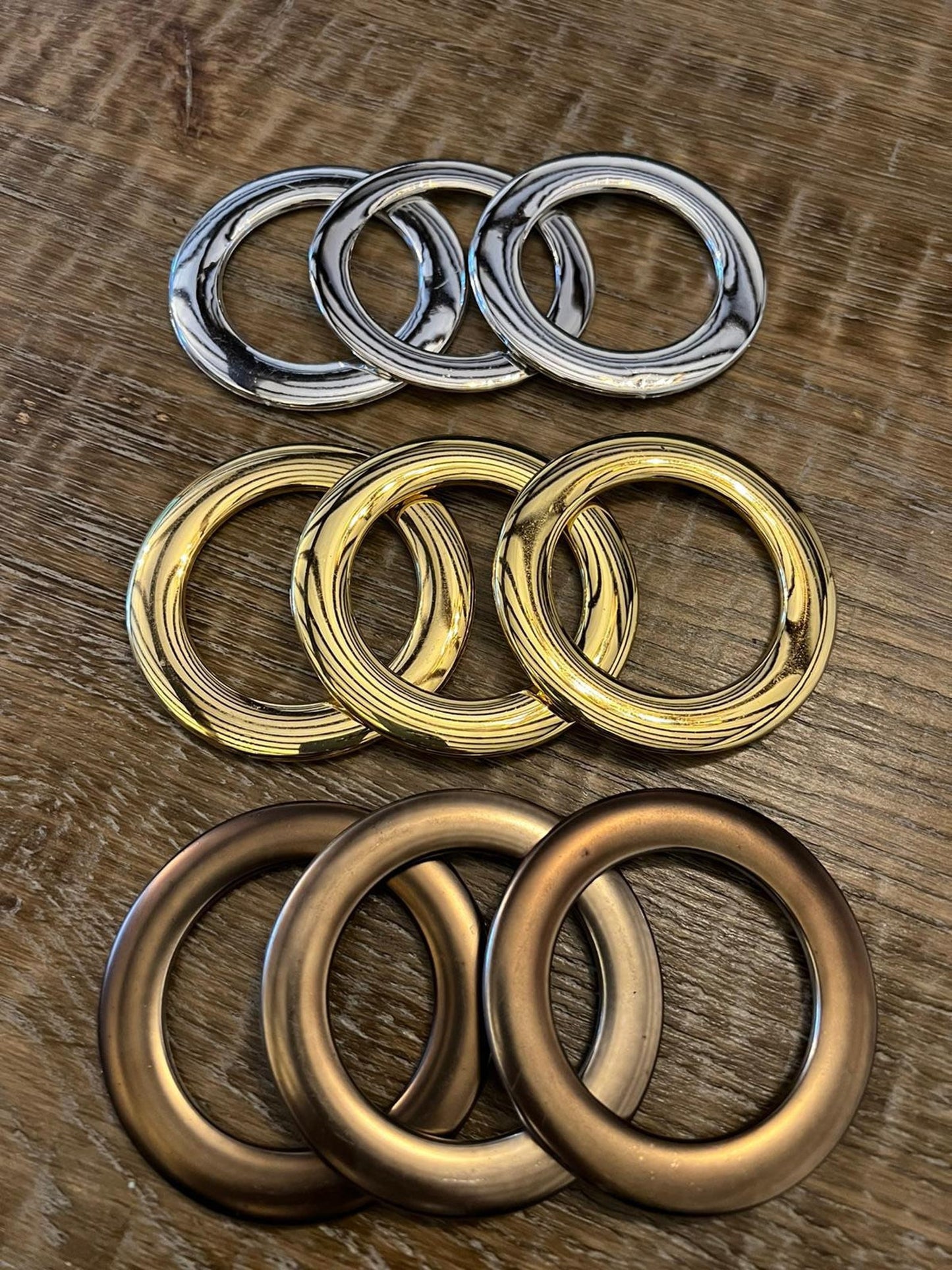 75mm Metallic Flat Rings