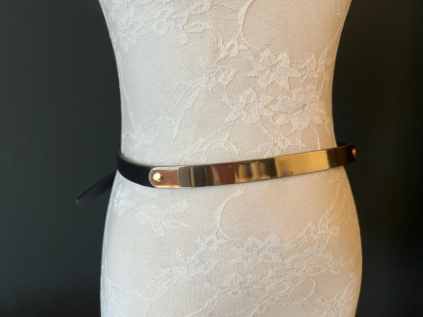 Gold Bar Skinny Belt