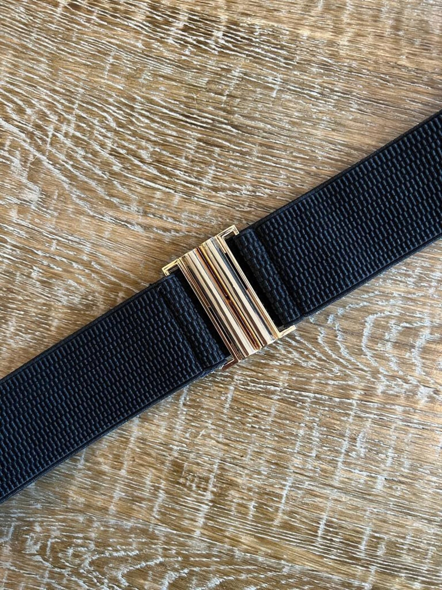 Elasticated Gold Buckle Belt