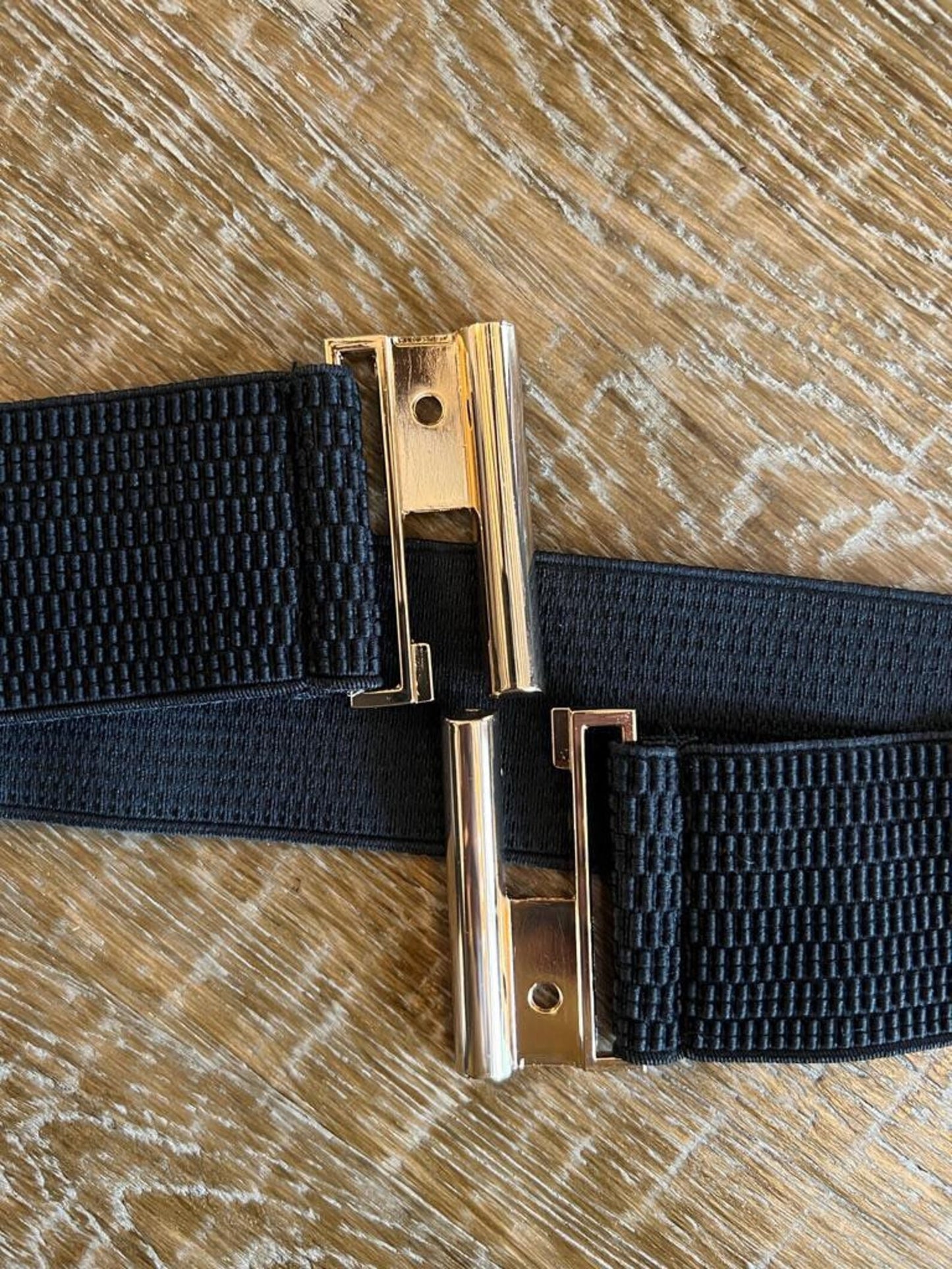 Elasticated Gold Buckle Belt