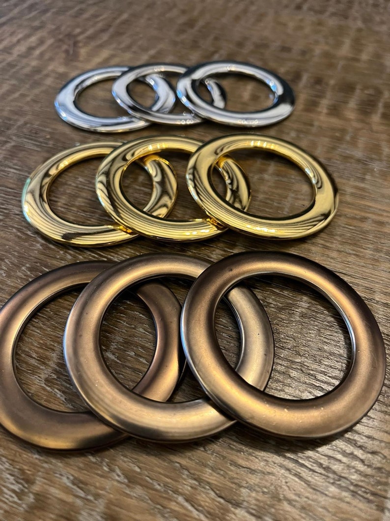 75mm Metallic Flat Rings