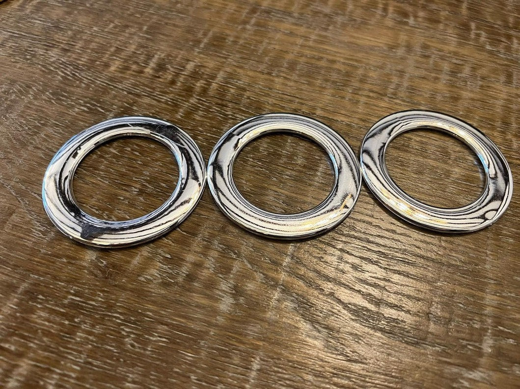 75mm Metallic Flat Rings