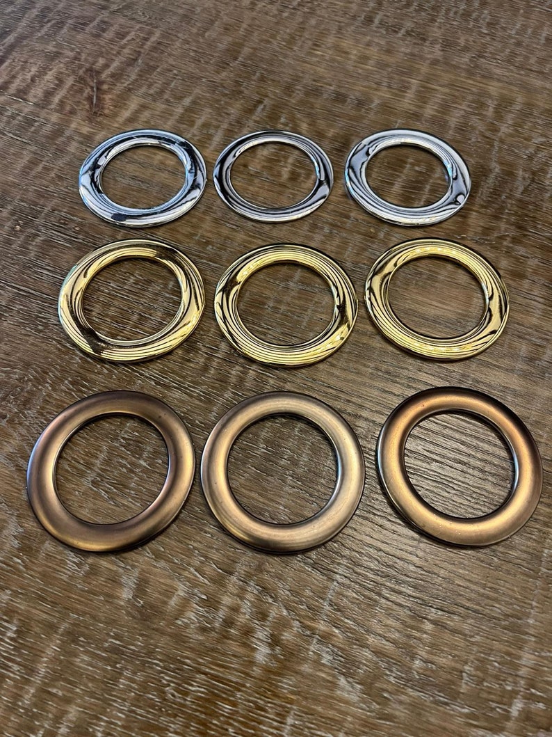 75mm Metallic Flat Rings