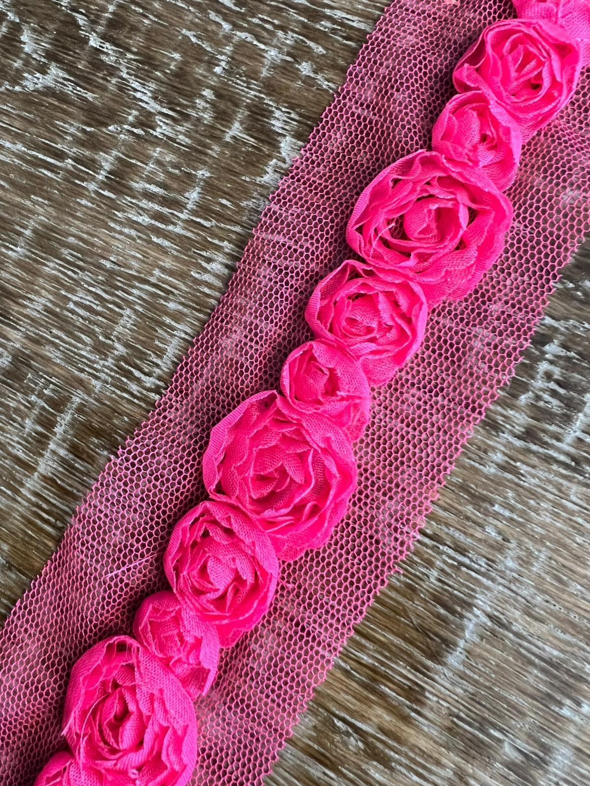 3D Organza Rose Tape, 8 Colours