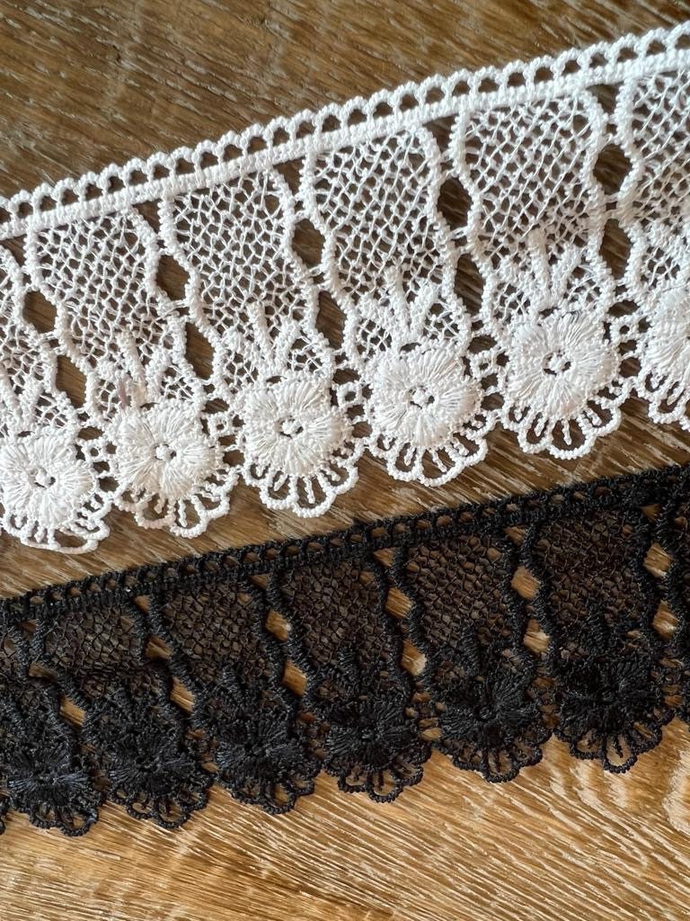 7cm Wide Floral Column Lace, Vintage Style Lace, Elegant FLORAL Art Deco Fine Embroidered LACE TRIM Sewing Ribbon Craft Dress