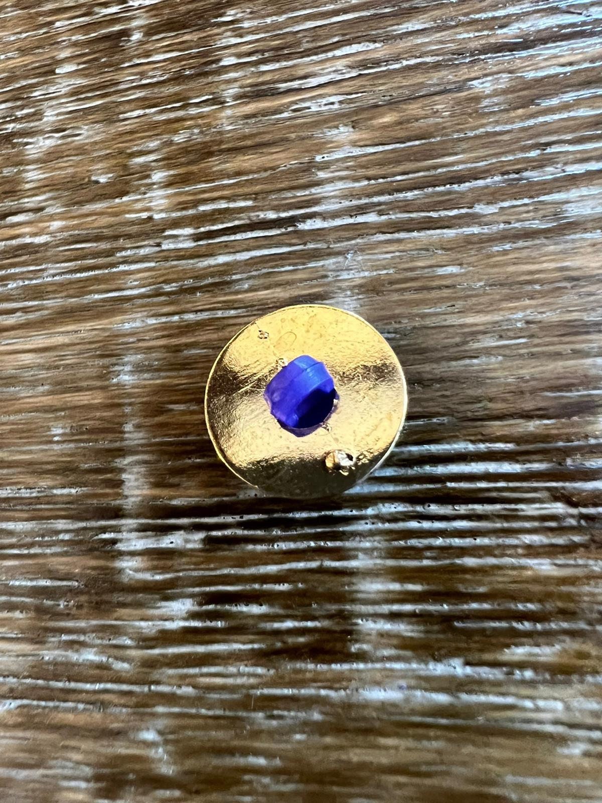 15mm Gold Pearl Centre Shank Button , 10 Colours, (24L)