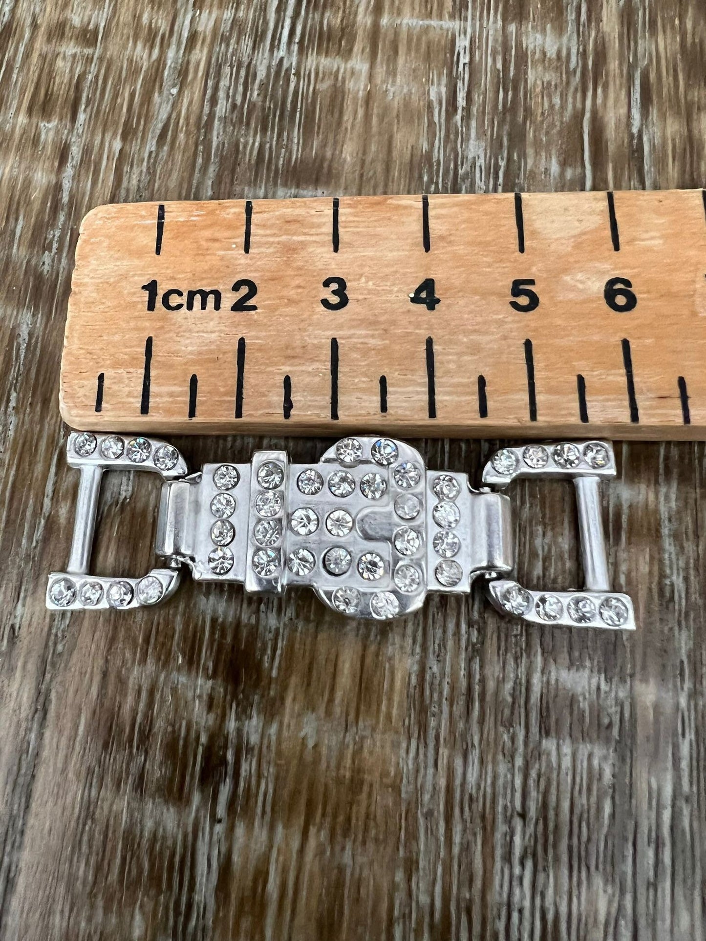 5.7cm Diamanté Rhinestone Belt Shaped Buckle