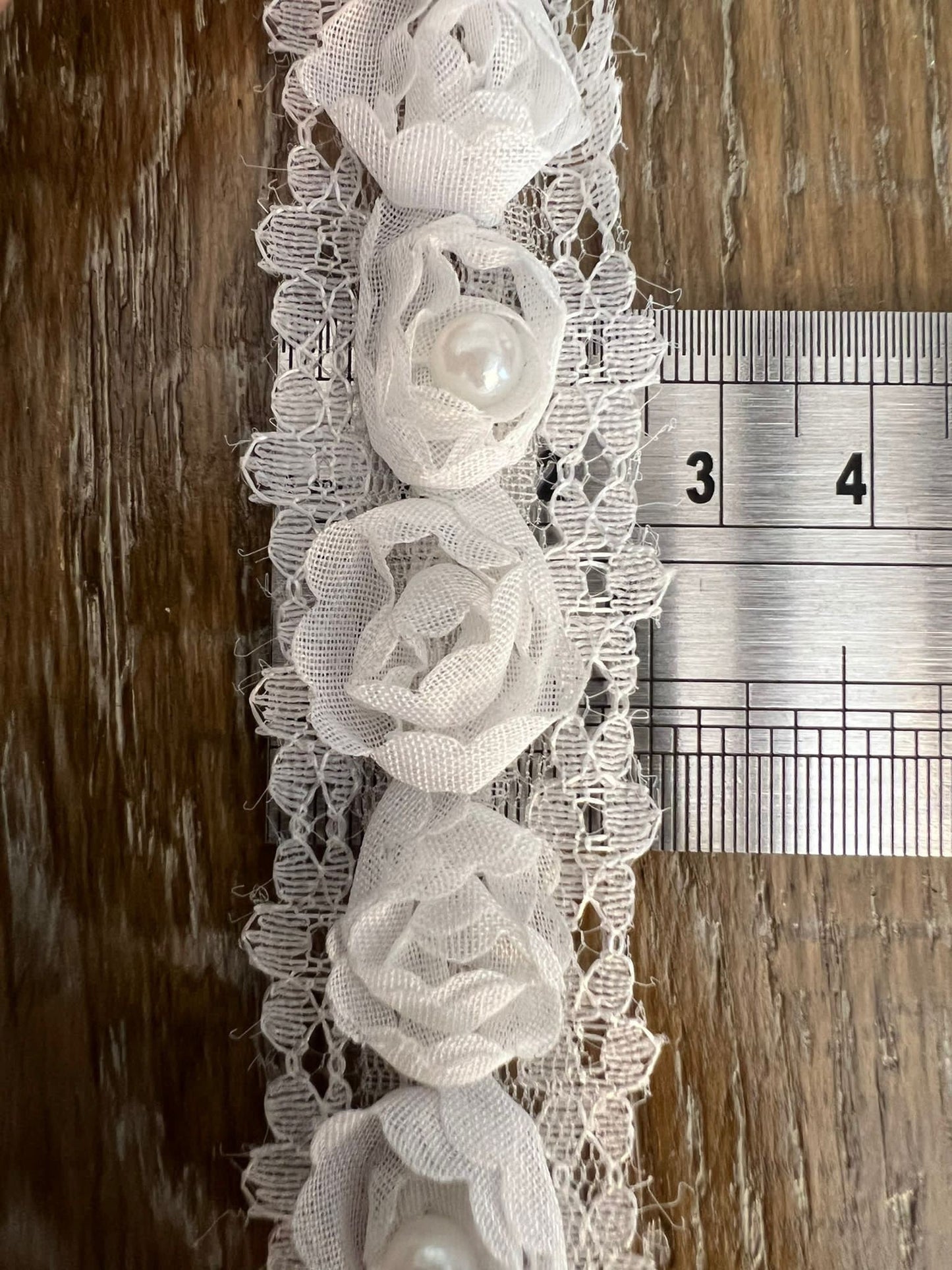 3D Lace Rose Tape with Pearls