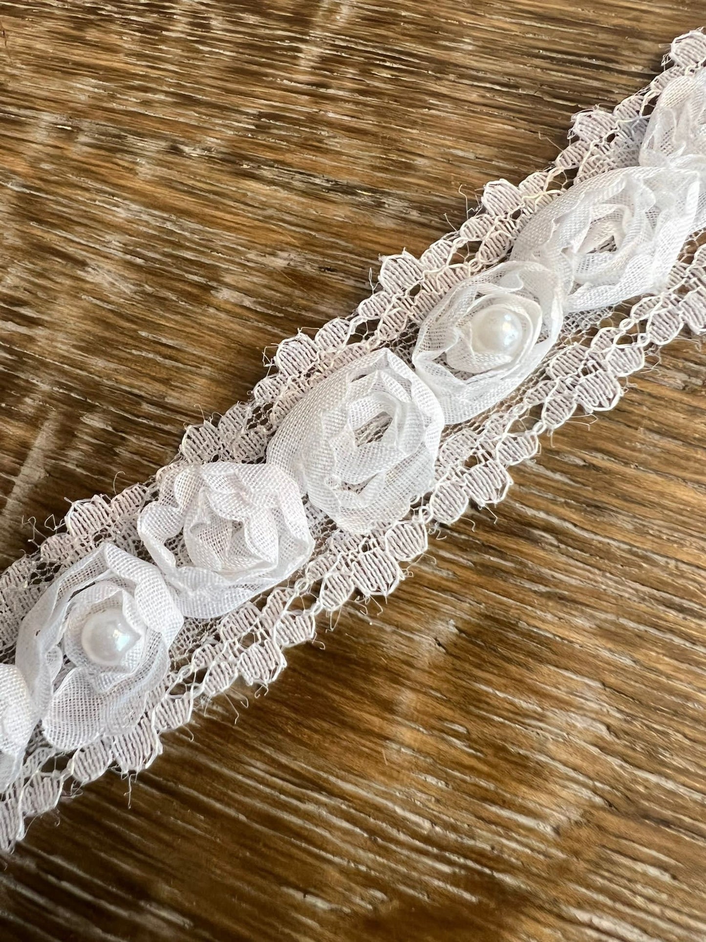 3D Lace Rose Tape with Pearls