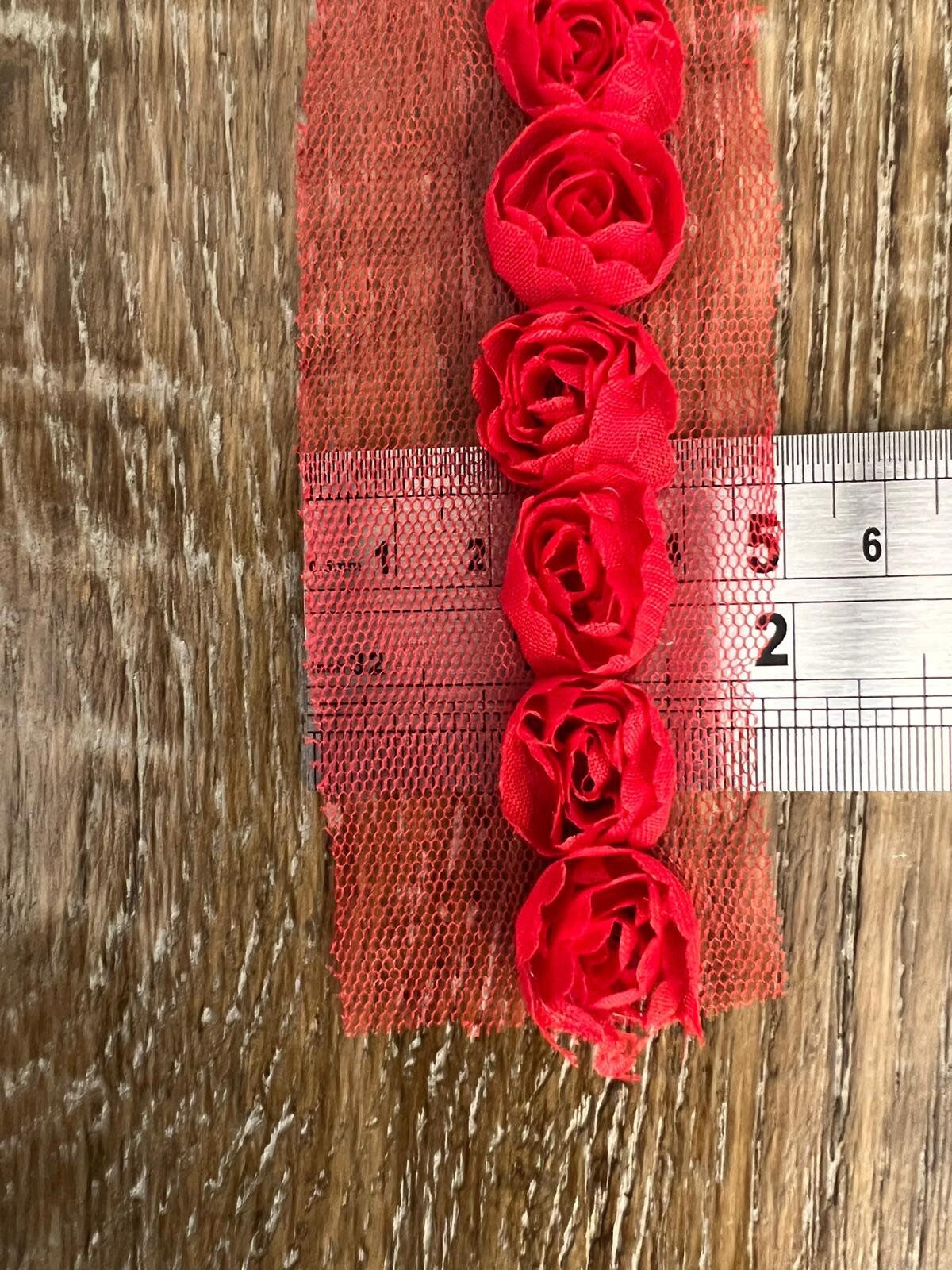 3D Organza Rose Tape, 8 Colours