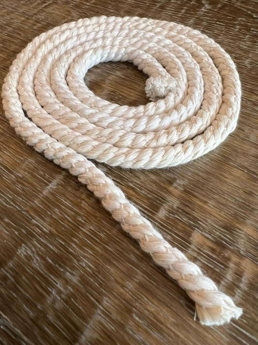 Strong Cotton 1cm Wide Rope Ecru