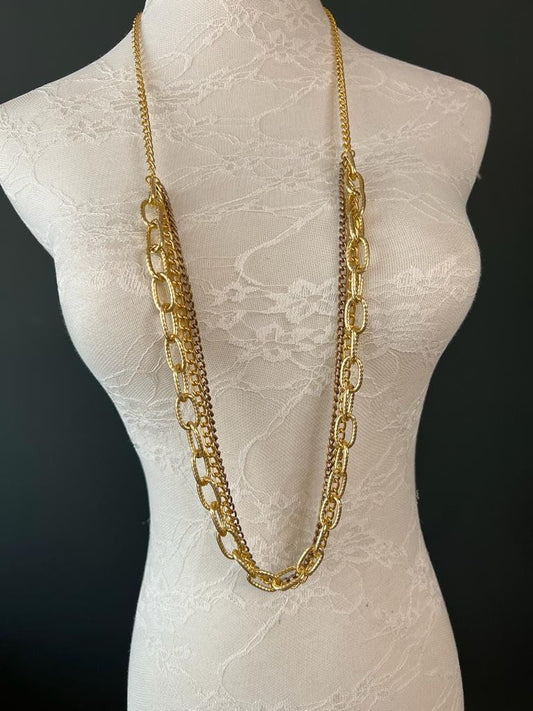 3 Layered Gold Chain Necklace