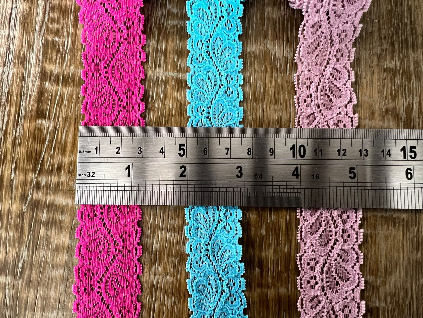 3cm Stretch Lace, 3 Colours