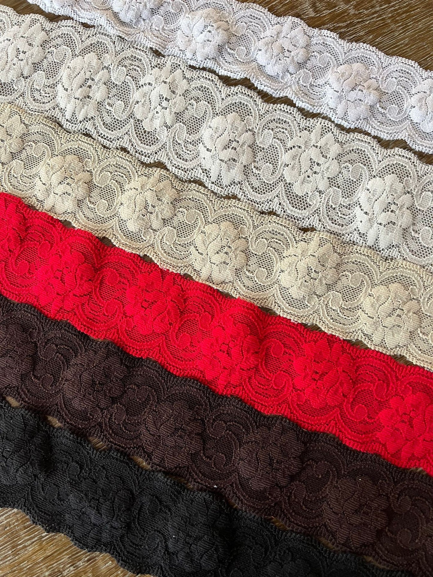 6cm Wide Stretch Lace, 6 Colours, Lingerie, Bridal, Underwear Lace