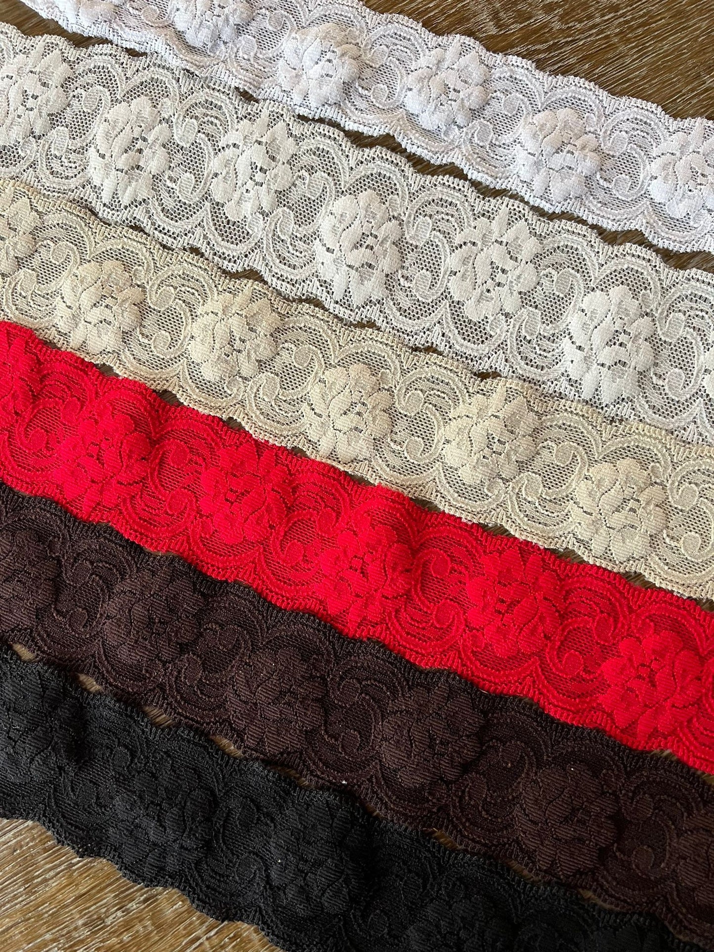 6cm Wide Stretch Lace, 6 Colours, Lingerie, Bridal, Underwear Lace