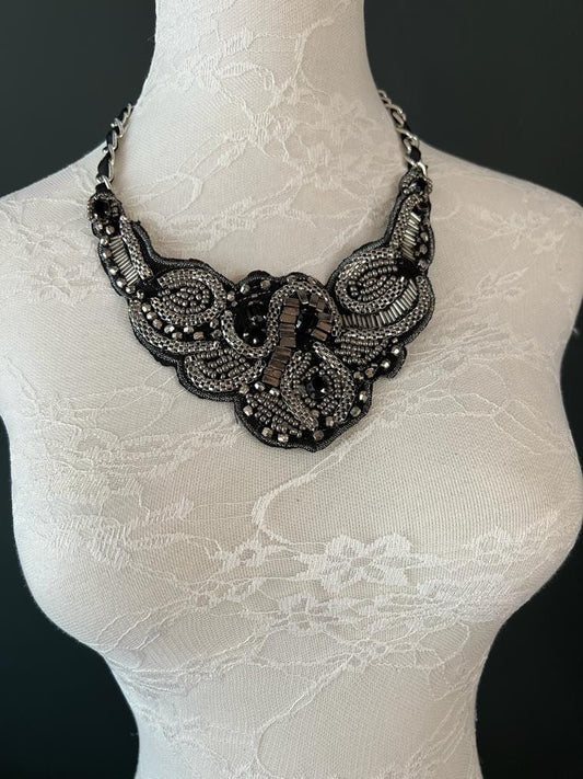 Handmade Beaded Bib Necklace