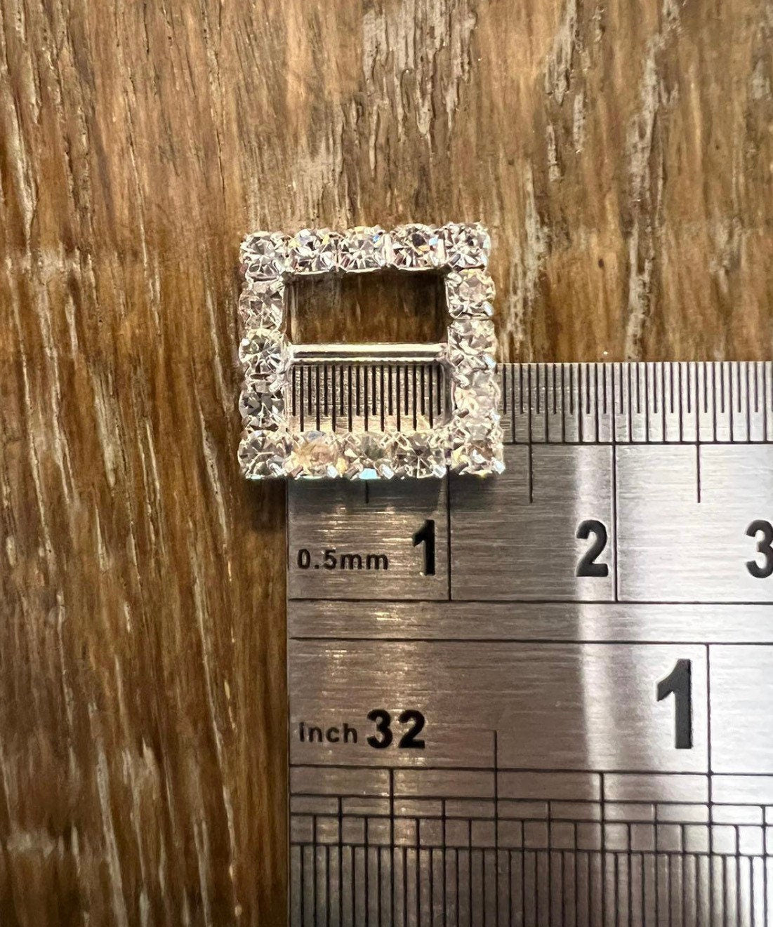 15mm Diamanté Square Buckle