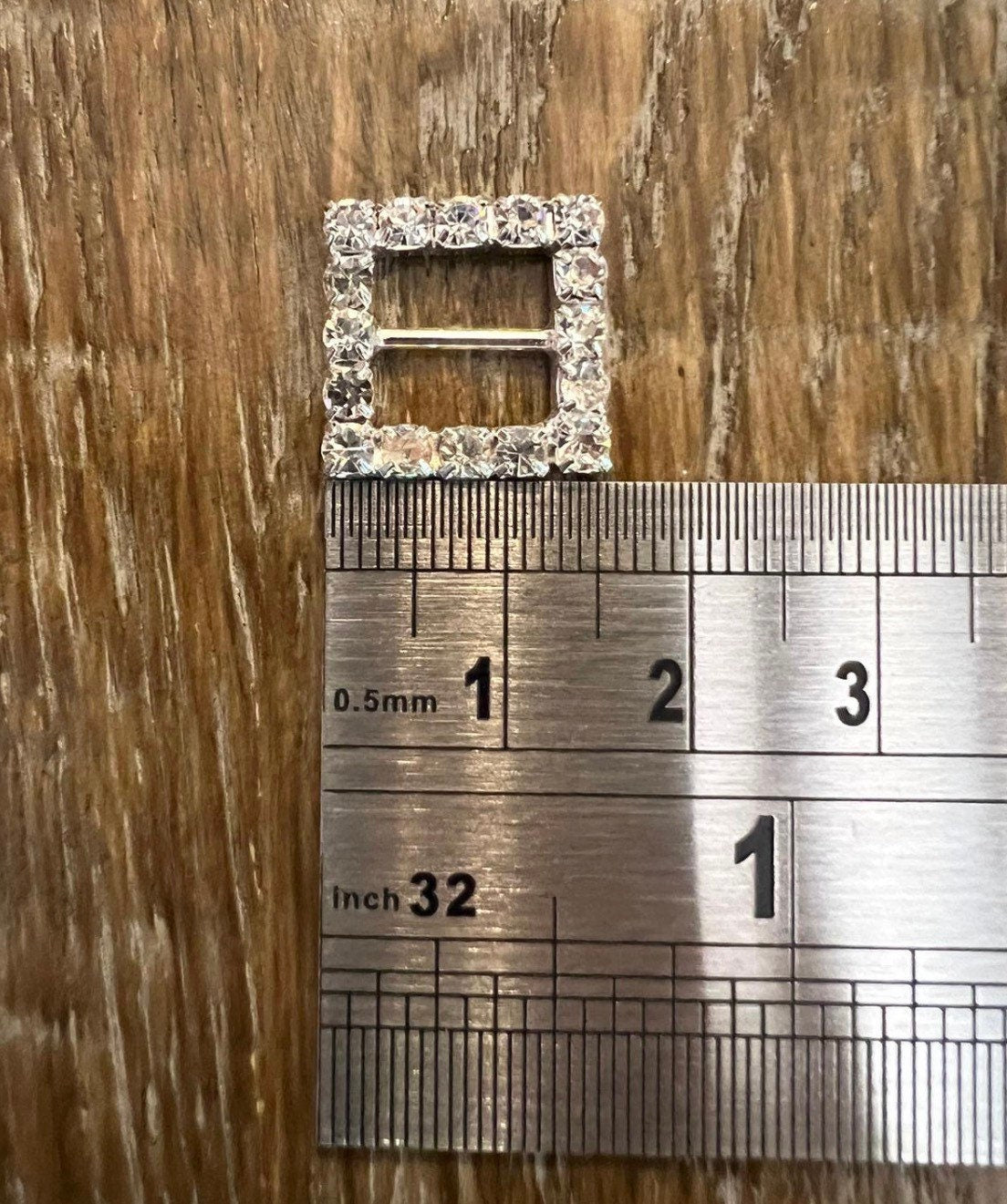 15mm Diamanté Square Buckle