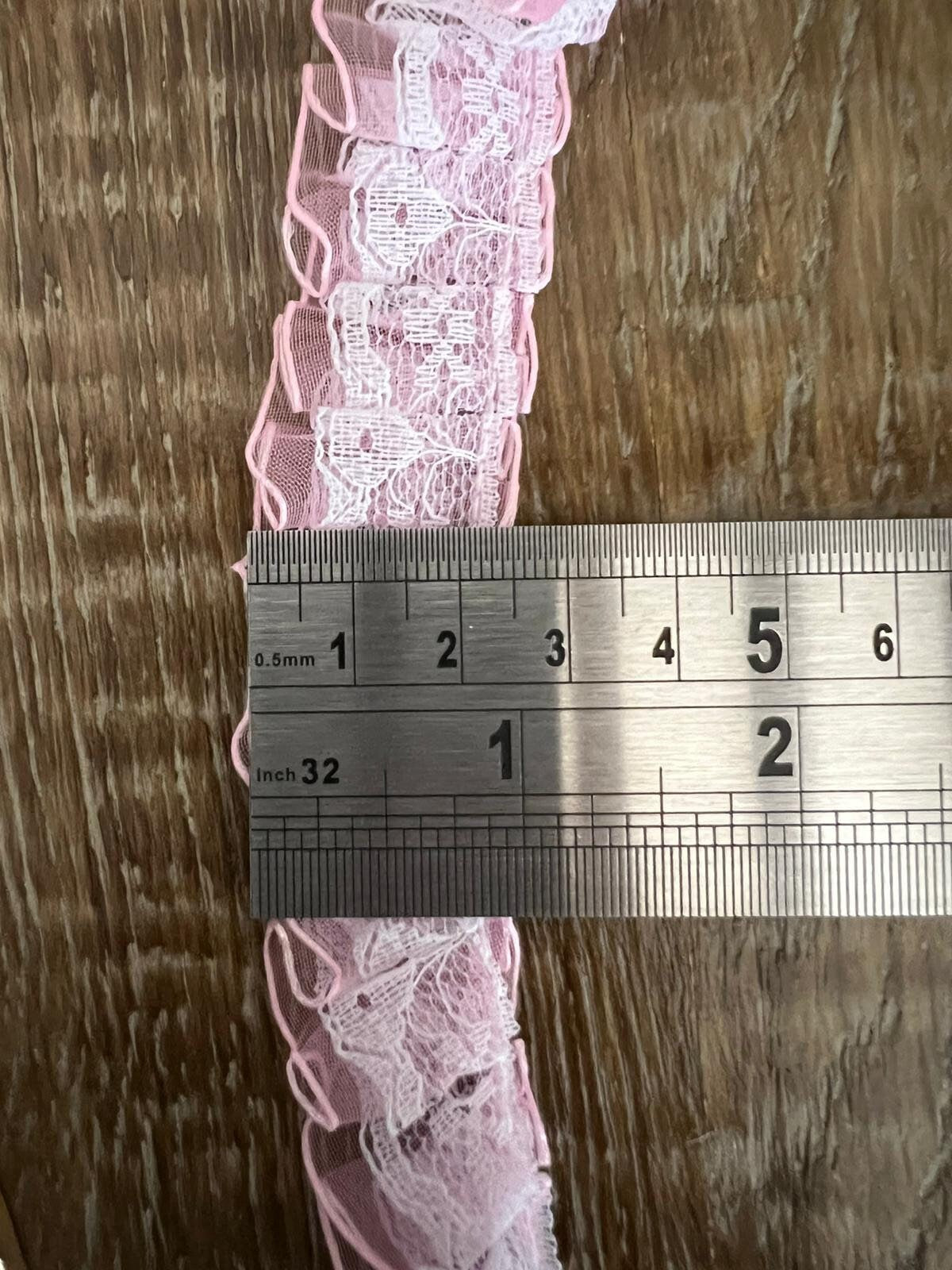 25mm Pleated Organza Lace 4 colours