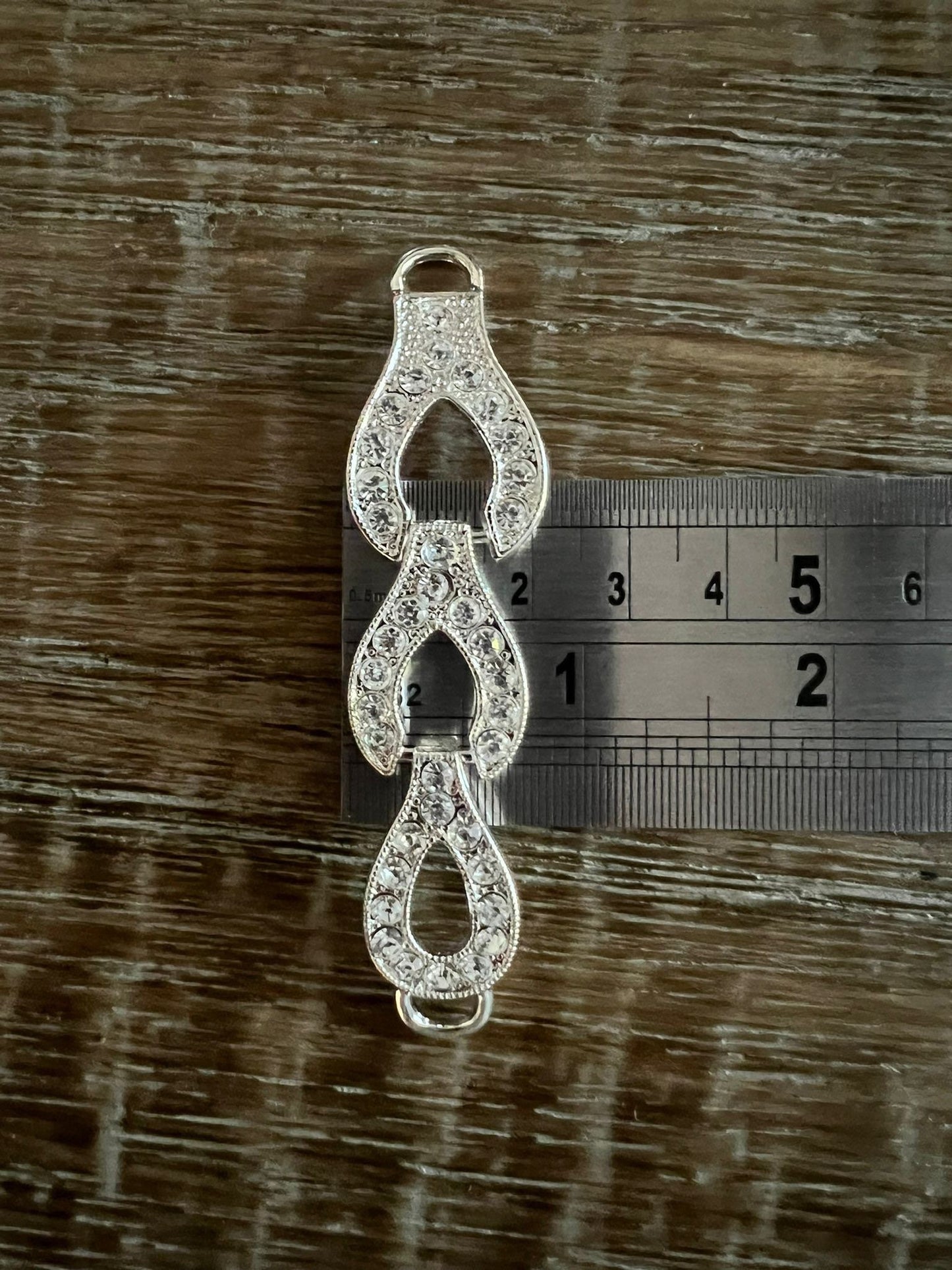 8cm Diamanté Rhinestone Buckle