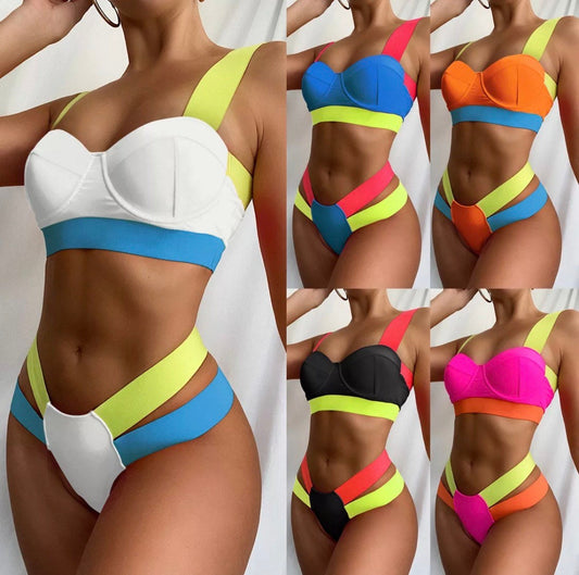 Swimwear, Bikini, Fashion Swimwear, Neon Swimwear