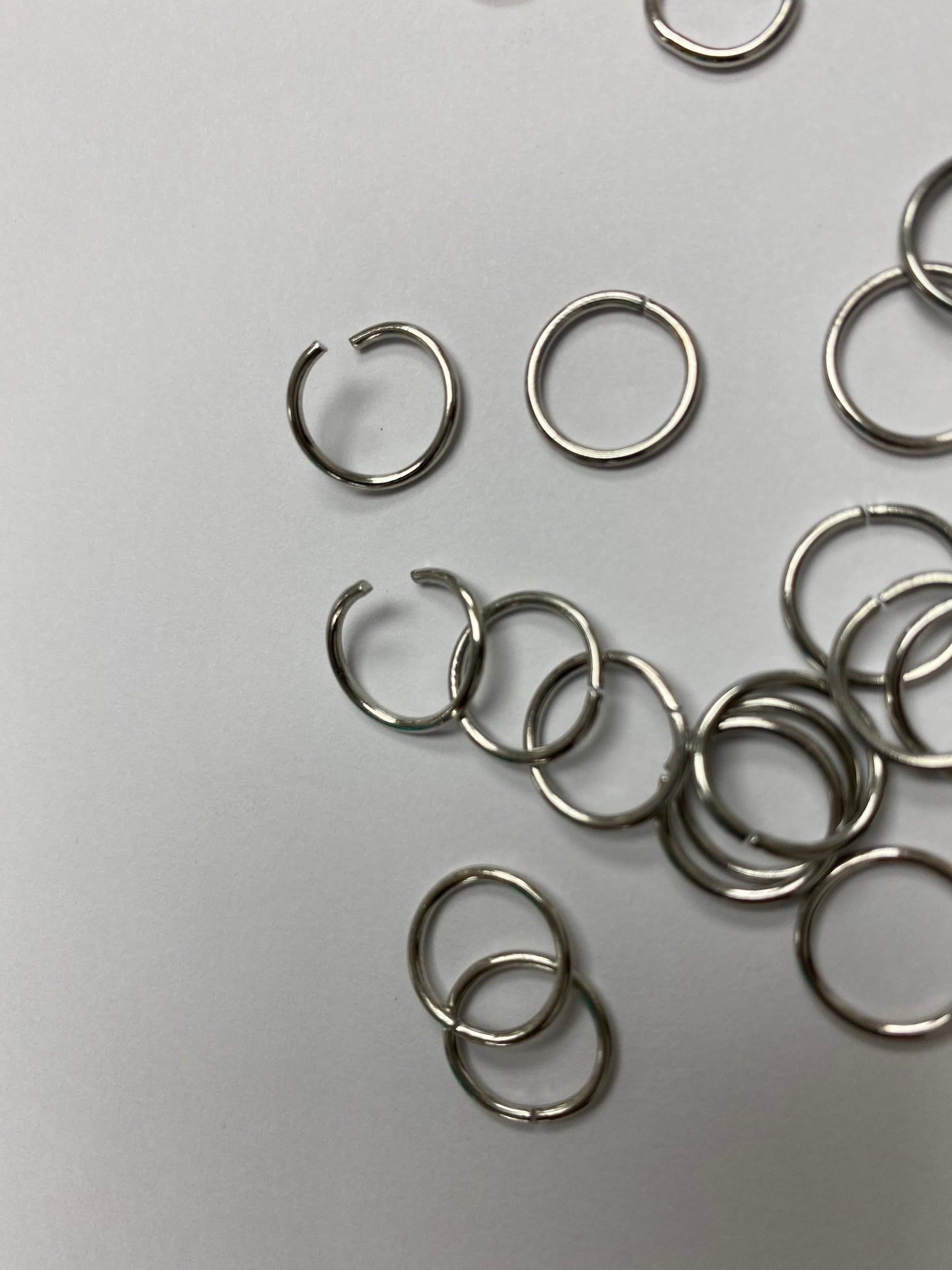 25pcs, Metal Connector Rings, 12mm, 10mm