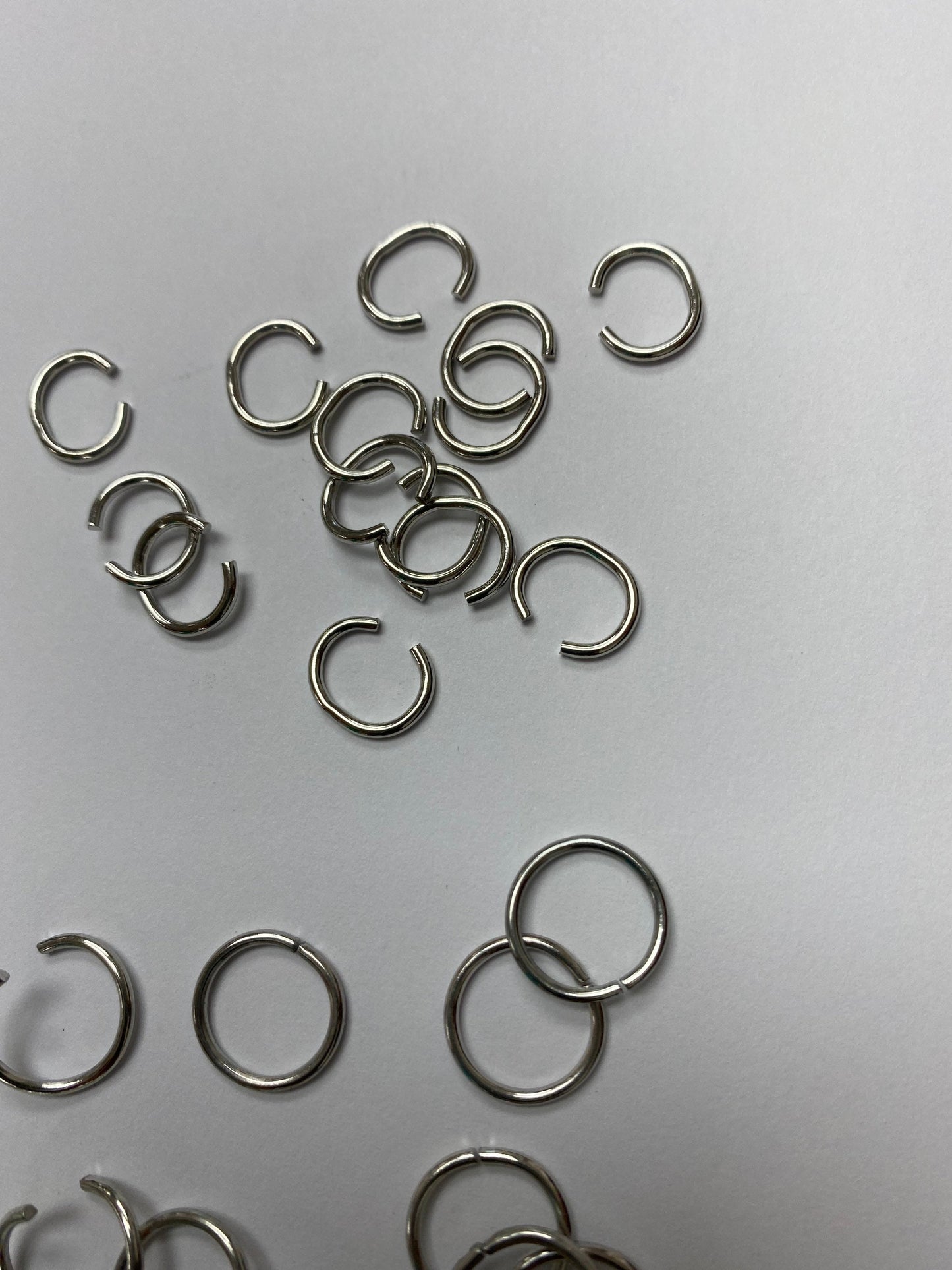 25pcs, Metal Connector Rings, 12mm, 10mm