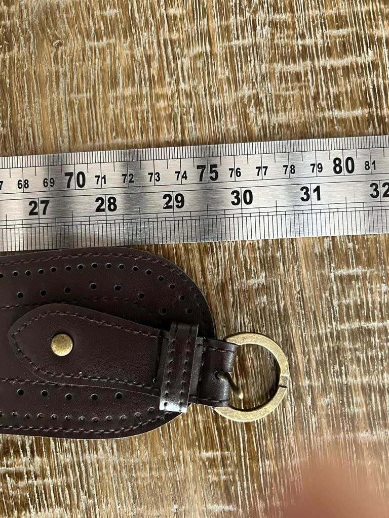 Brown Elasticated Faux Leather Belt