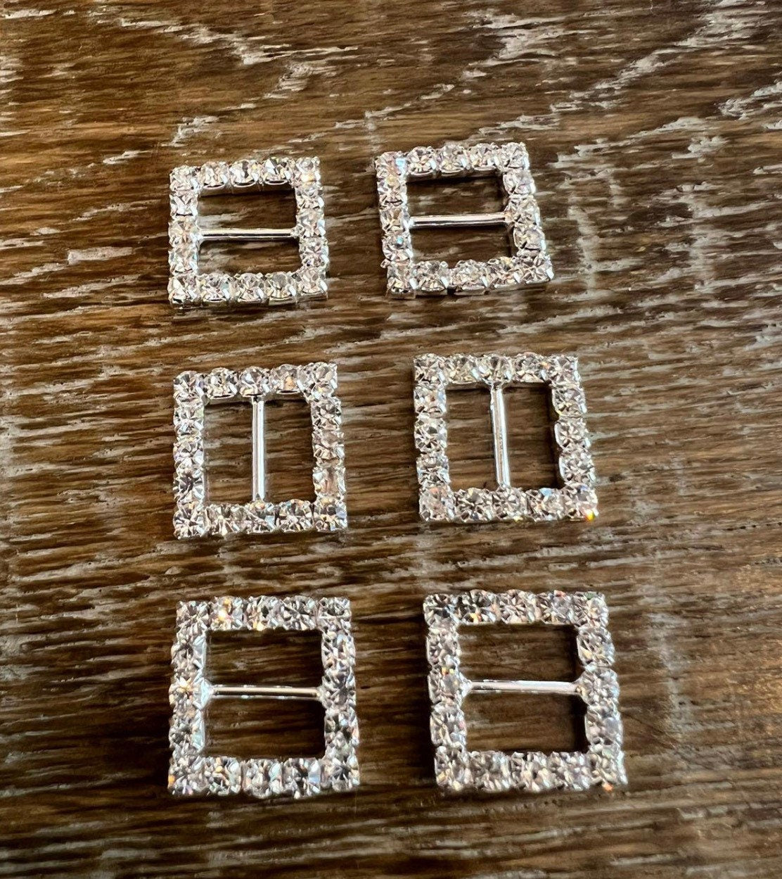 15mm Diamanté Square Buckle