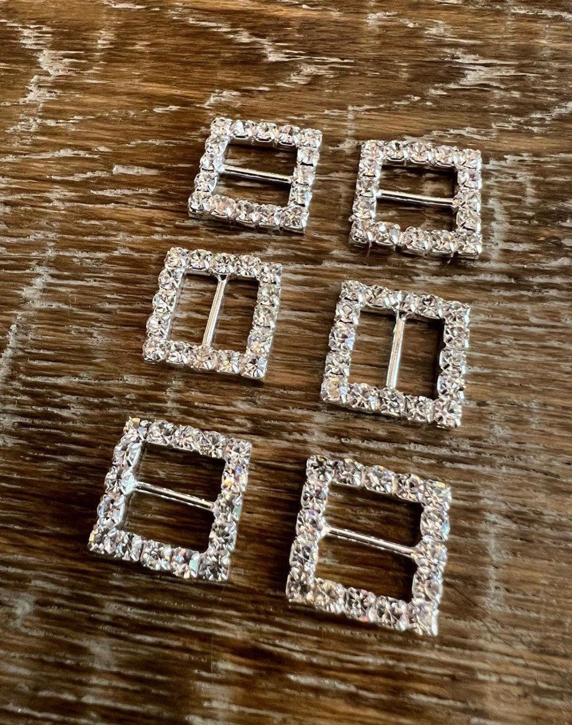 15mm Diamanté Square Buckle