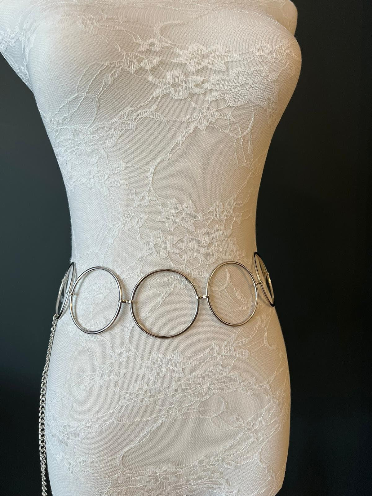 Silver Ring Belt With Choice Of Ring Size