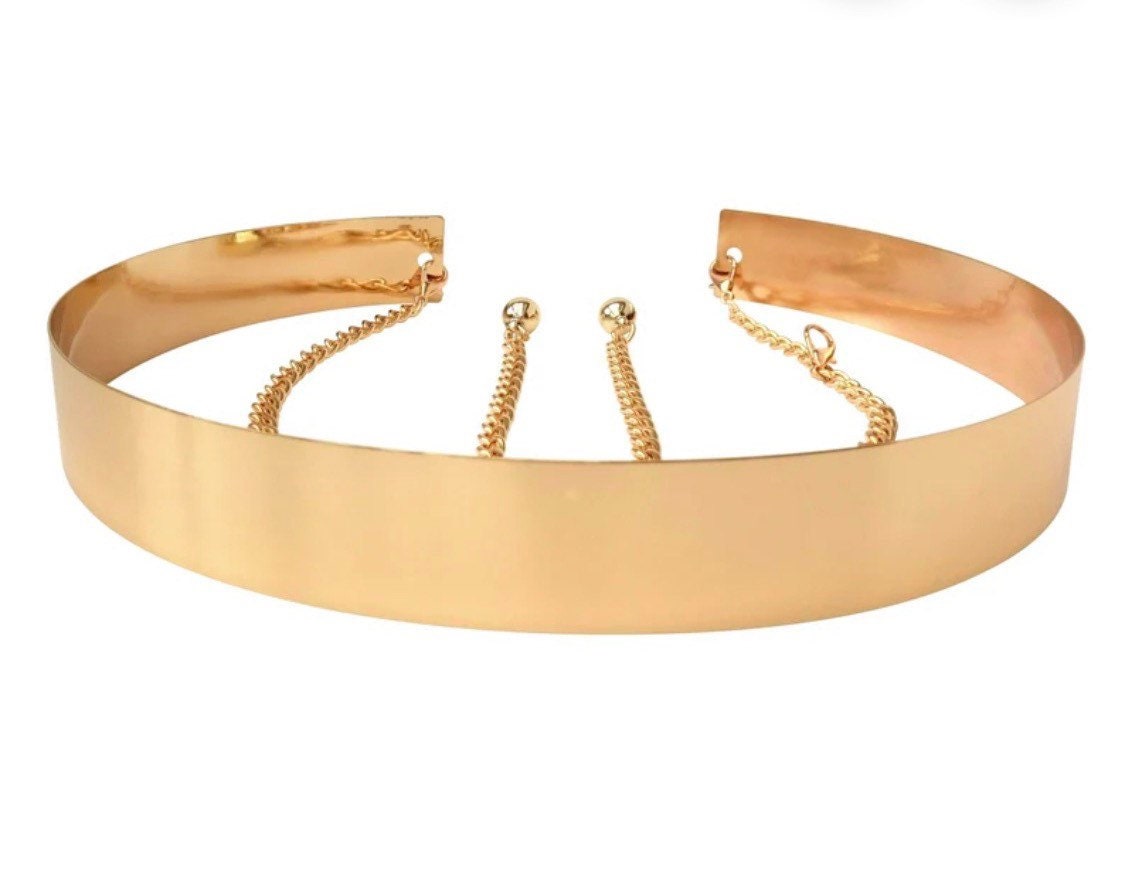 Gold Metal Waist Mirror Belt