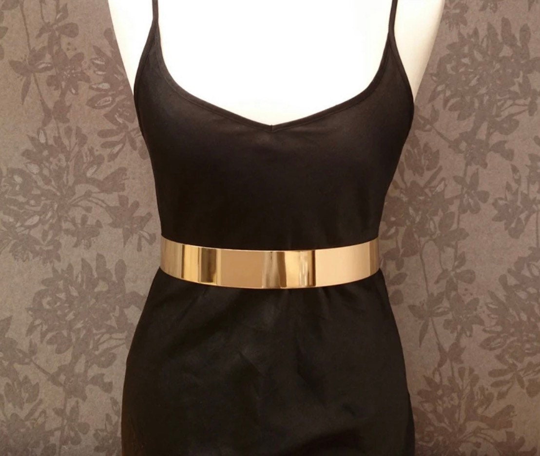 Gold Metal Waist Mirror Belt