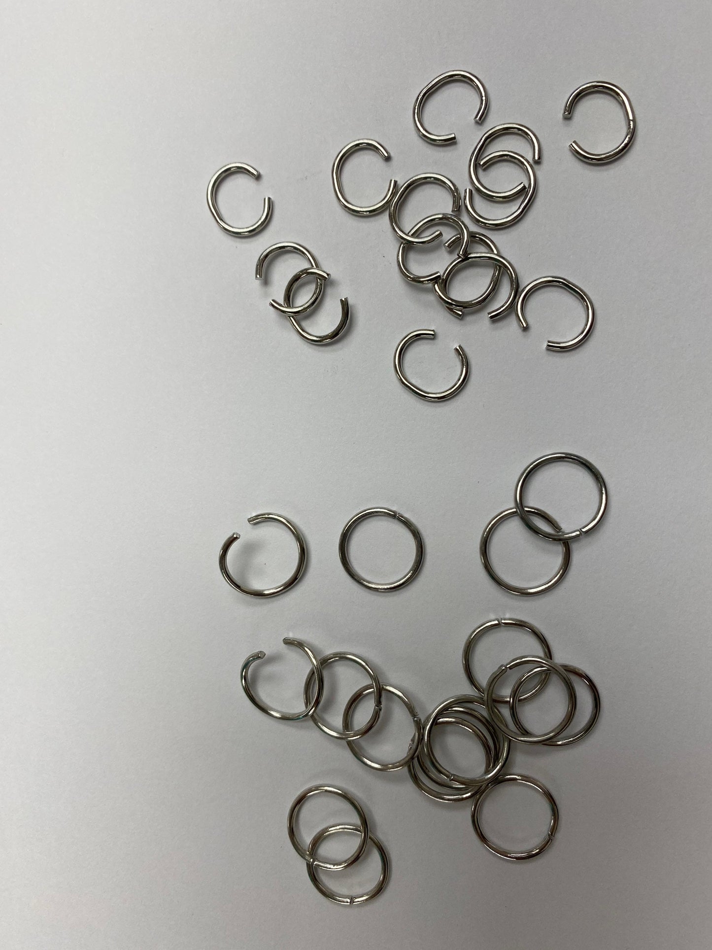 25pcs, Metal Connector Rings, 12mm, 10mm