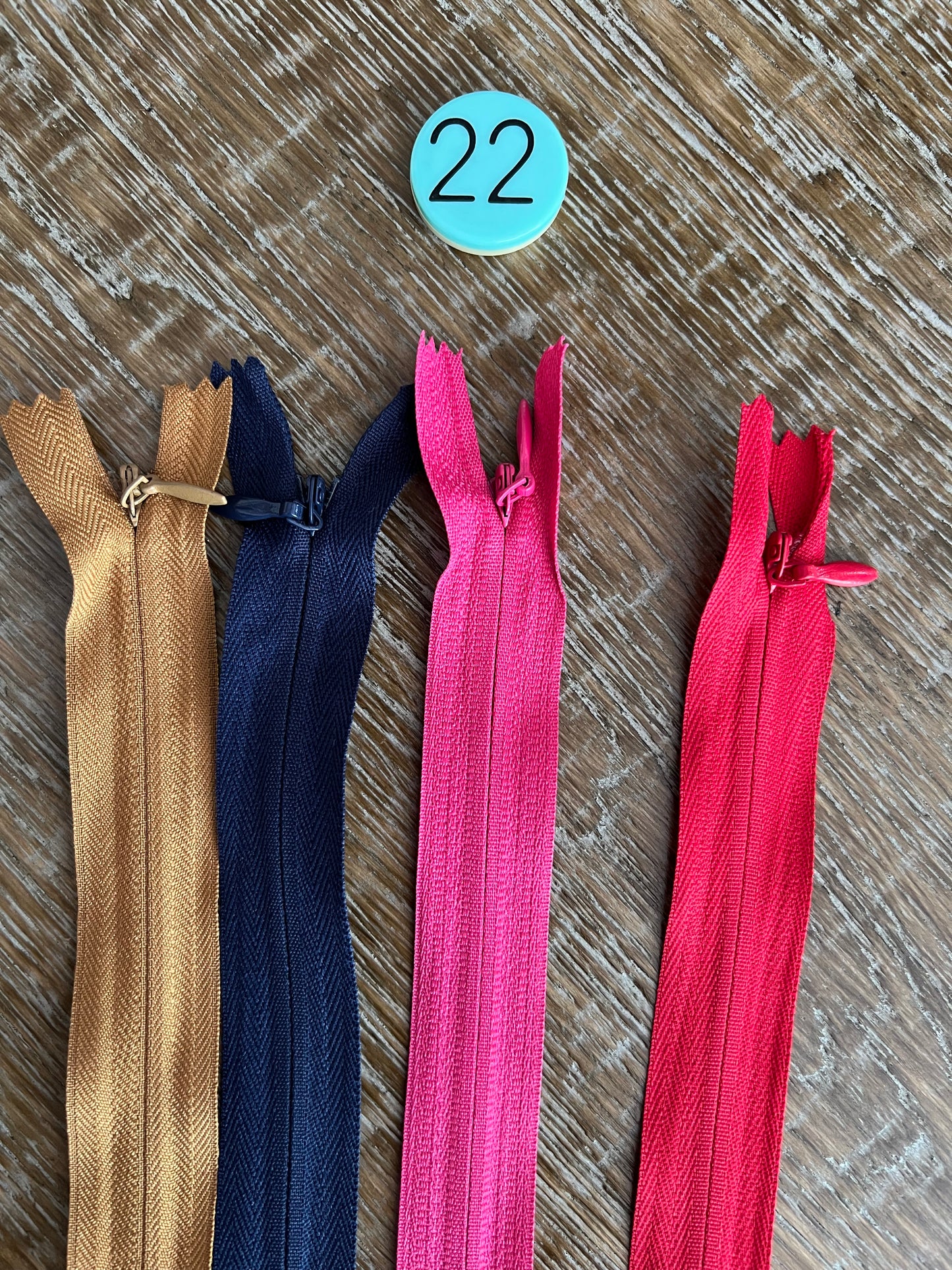 Coloured Concealed Zips